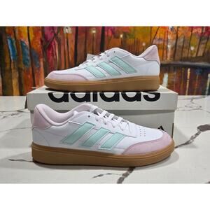 Adidas Courtblock J White Halo Mint Pink Size 7 Men's Kids, 8 Women's ID6497